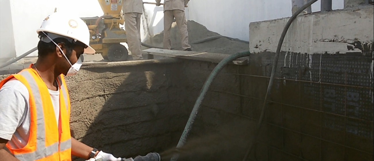 Gunite Material Sparying Dubai