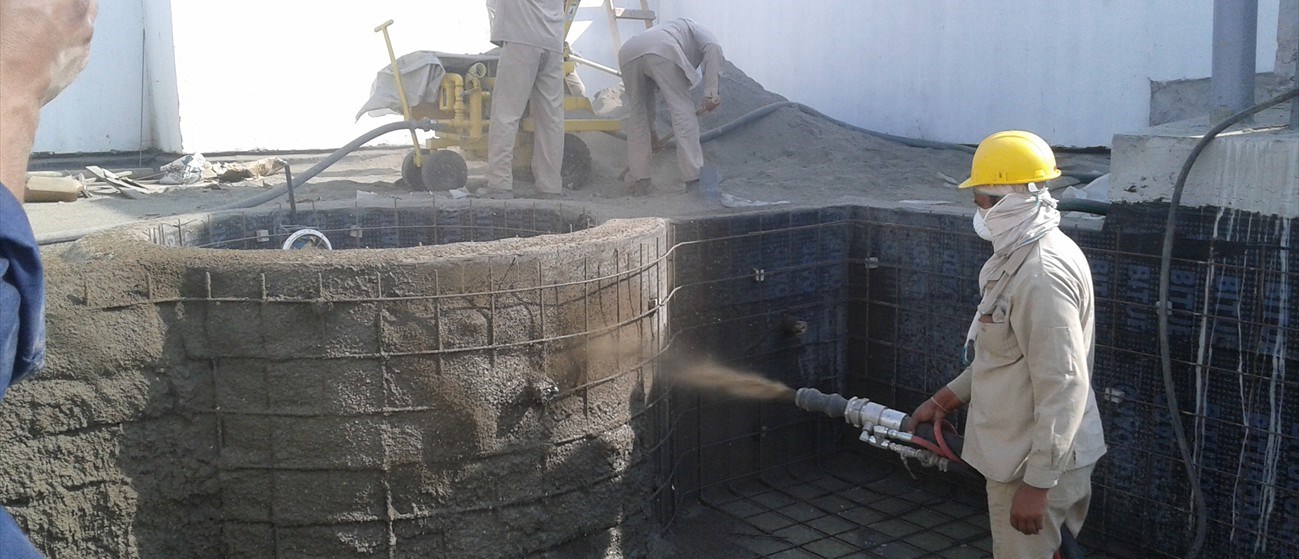 Gunite Material Sparying Dubai