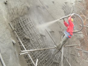 Slope Stabilization Gunite Work